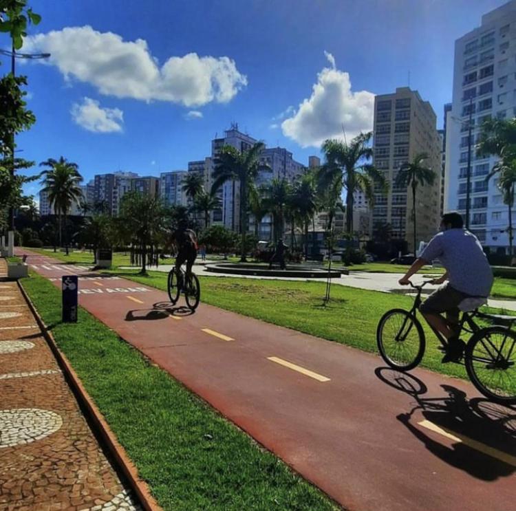Apartamento Em Santos No Gonzaga Em Frente A Praia Kültér fotó